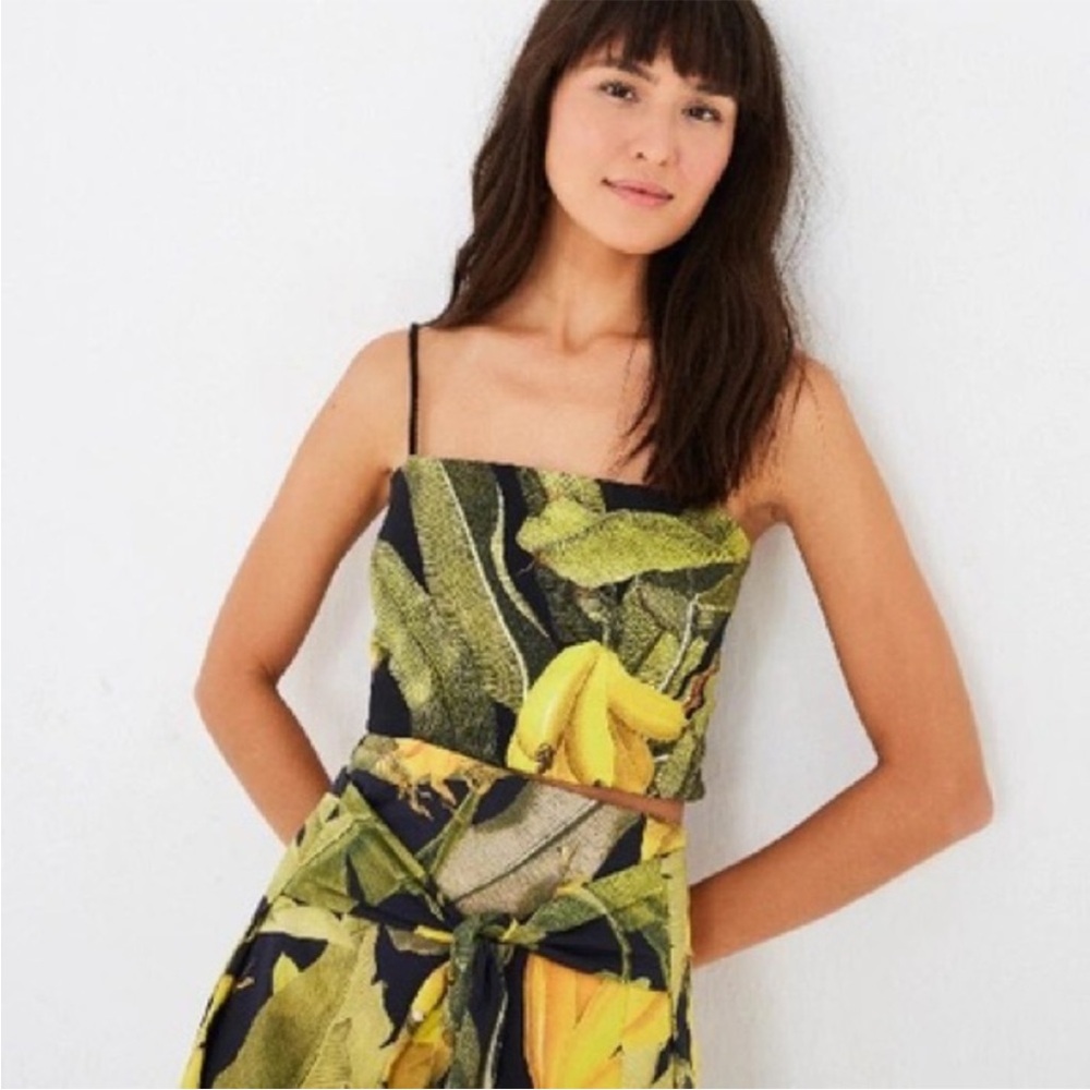 FARM Rio Yellow and Green Top